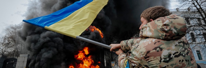 A protest in front of the Ministry of Defence in Kiev. EPA/Roman Pilipey